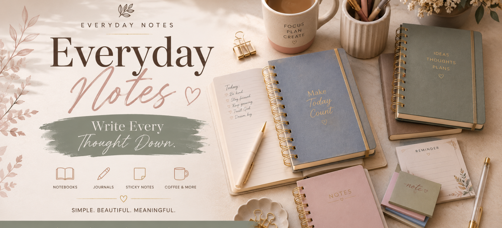 Everyday Notes | Notebooks & Journals for Everyday Life